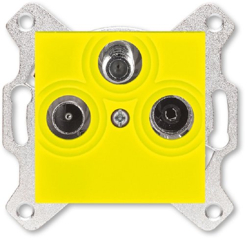 Розетка TV+R+SAT Оконечная без рамки ABB EPJ Levit 1-м. желтый фото Розетка TV+R+SAT Оконечная без рамки ABB EPJ Levit 1-м. желтый картинка